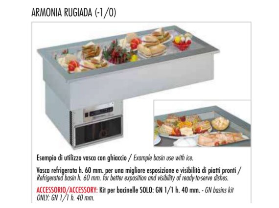 Vasca refrigerata Drop-in da incasso Armonia 3 Rugiada